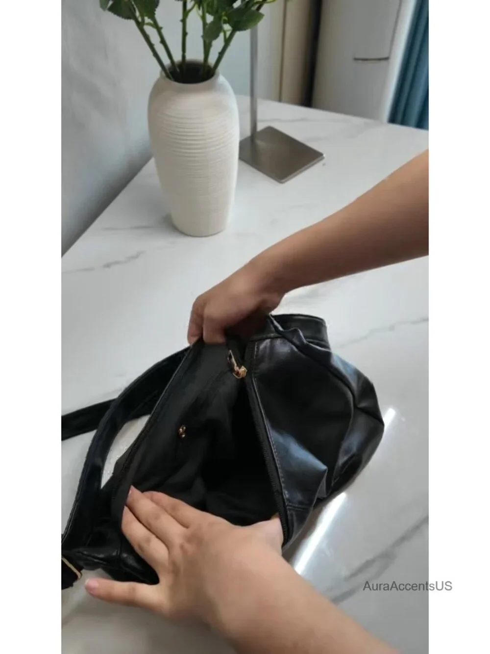 Ultra Soft Vegan Leather Hobo Bag for Women, Slouchy Shoulder Tote with